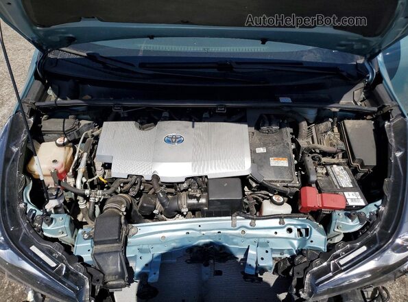 JTDL9RFU5L3019387 2020 TOYOTA PRIUS Бирюзовый Вид задней части салона