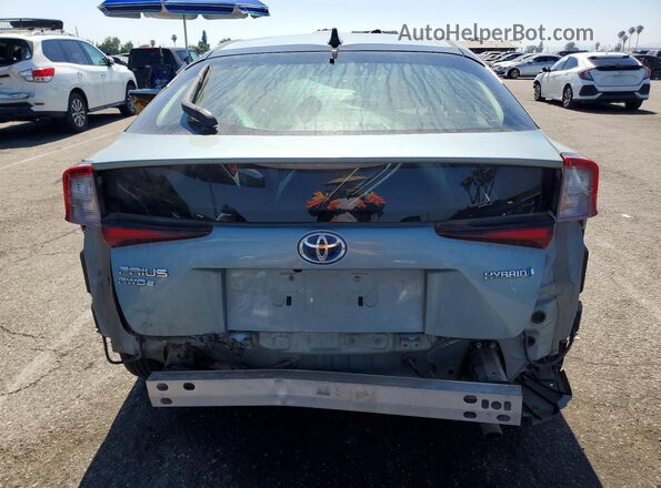 JTDL9RFU5L3019387 2020 TOYOTA PRIUS Бирюзовый Вид сзади
