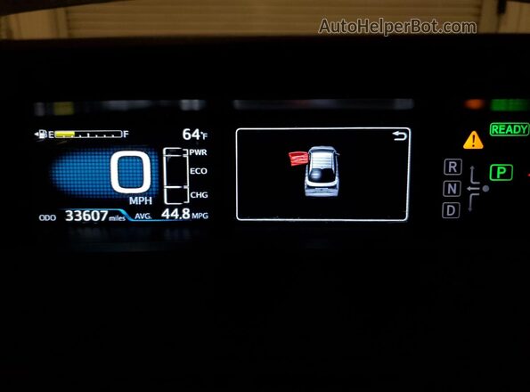 JTDL9RFU6K3001060 2019 TOYOTA PRIUS Gray Вид щитка приладів
