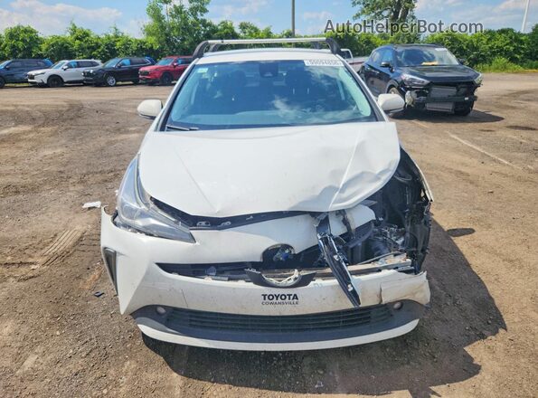 JTDL9RFU7K3004341 2019 TOYOTA PRIUS White Դիմացի տեսք