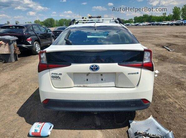 JTDL9RFU7K3004341 2019 TOYOTA PRIUS White Հետևի տեսք