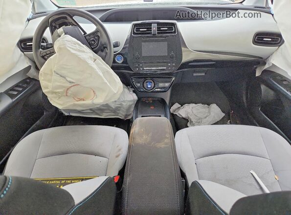 JTDL9RFU7K3007787 2019 TOYOTA PRIUS Gray Առջևի վահանակի տեսք