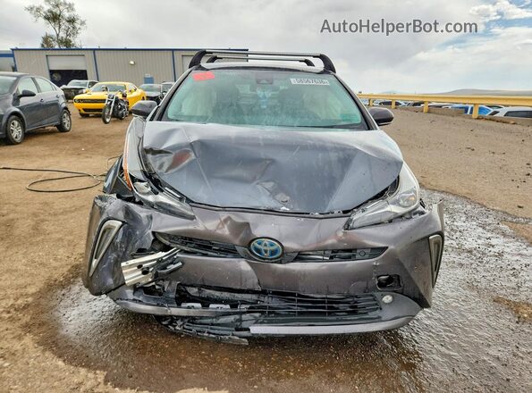 JTDL9RFU7K3007787 2019 TOYOTA PRIUS Gray Դիմացի տեսք