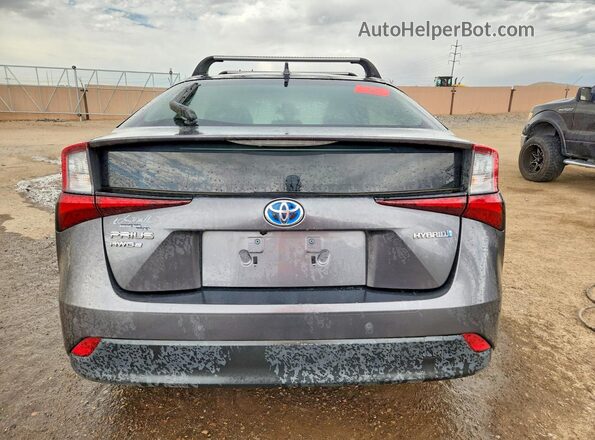 JTDL9RFU7K3007787 2019 TOYOTA PRIUS Gray Հետևի տեսք