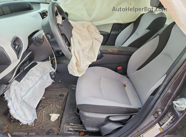 JTDL9RFU7K3007787 2019 TOYOTA PRIUS Gray Սալոնի դիմացի տեսք