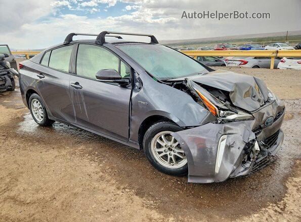 JTDL9RFU7K3007787 2019 TOYOTA PRIUS Gray Առջևի աջ