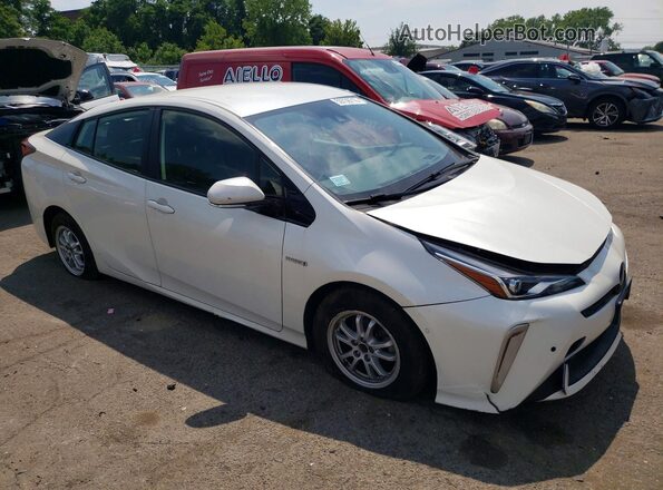 JTDL9RFU7K3009829 2019 TOYOTA PRIUS White Delantero derecho