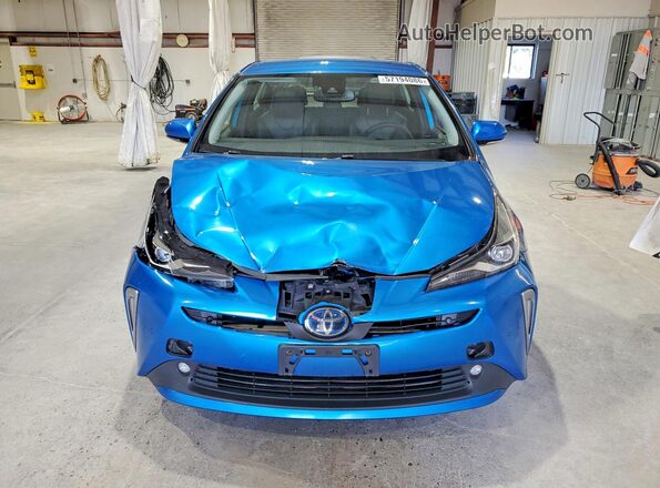 JTDL9RFU8K3010813 2019 TOYOTA PRIUS Blue Դիմացի տեսք