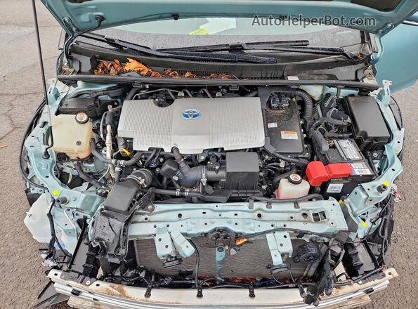 JTDL9RFU8L3017102 2020 TOYOTA PRIUS Turquoise Rear interior view