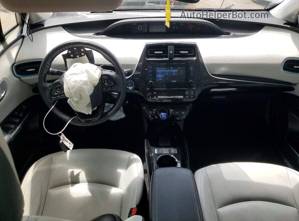 JTDL9RFU9K3011064 2019 TOYOTA PRIUS White წინა პანელის ხედი