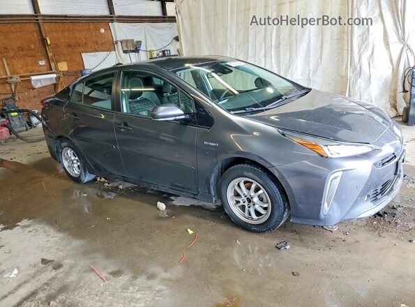 JTDL9RFU9L3018789 2020 TOYOTA PRIUS Gray Delantero derecho