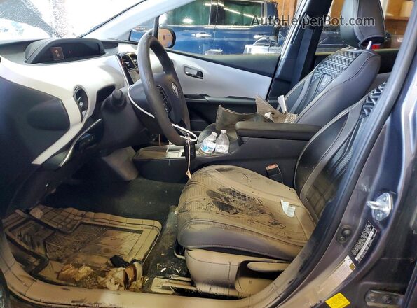 JTDL9RFU9L3018789 2020 TOYOTA PRIUS Gray Vista interior delantera
