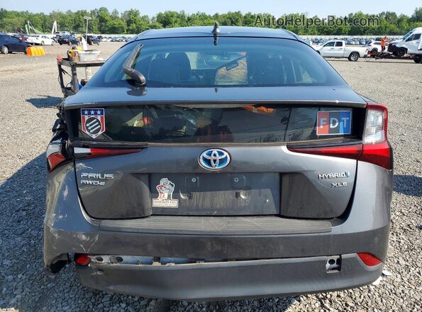 JTDL9RFU9L3021028 2020 TOYOTA PRIUS Gray Rear view