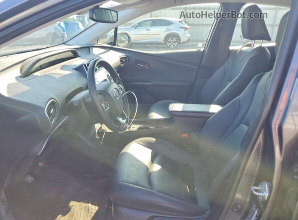 JTDL9RFU9L3021028 2020 TOYOTA PRIUS Gray Front interior view