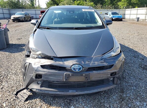 JTDL9RFU9L3021028 2020 TOYOTA PRIUS Gray Front view