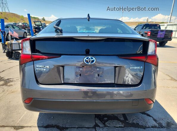 JTDL9RFU9L3021255 2020 TOYOTA PRIUS Gray უკანა ხედი