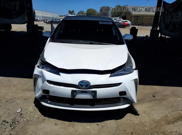 JTDL9RFU9L3022454 2020 TOYOTA PRIUS White Դիմացի տեսք