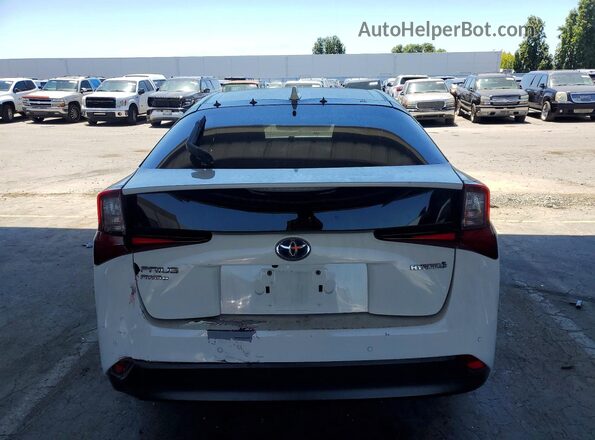 JTDL9RFU9L3022454 2020 TOYOTA PRIUS White Հետևի տեսք