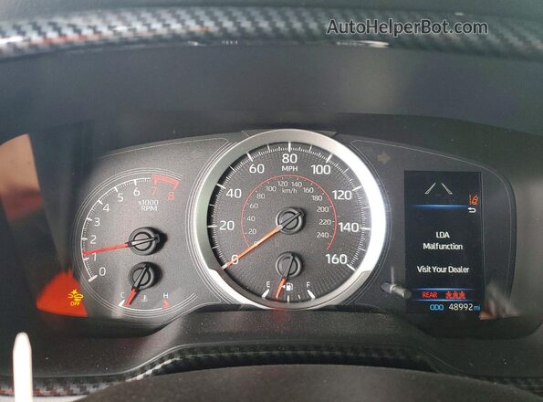JTDM4MCE0MJ077553 2021 TOYOTA COROLLA White Instrument cluster view