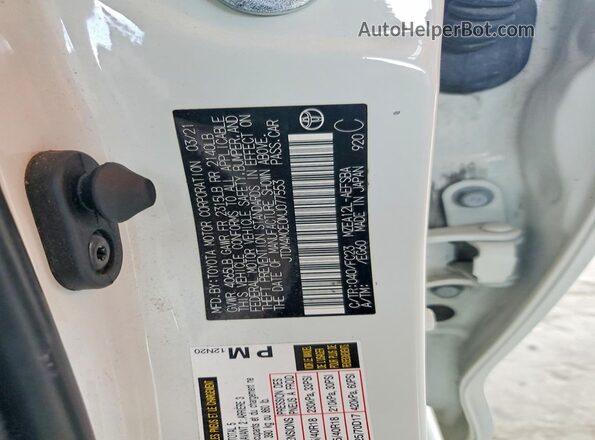 JTDM4MCE0MJ077553 2021 TOYOTA COROLLA White Engine compartment view