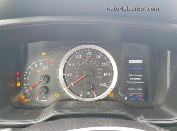 JTDP4MCE5MJ061314 2021 TOYOTA COROLLA White Instrument cluster view