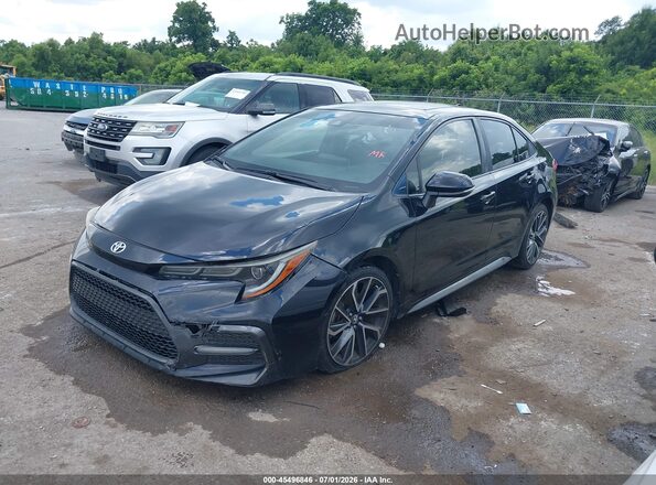 JTDP4RCEXLJ014338 2020 TOYOTA COROLLA Black წინა მარცხენა ხედი სამი მეოთხედიდან