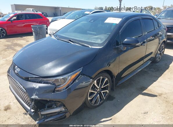 JTDS4MCE0MJ053843 2021 TOYOTA COROLLA Black Vista tres cuartos delantera izquierda