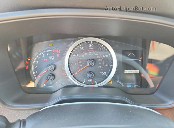 JTDS4MCE0MJ061425 2021 TOYOTA COROLLA Silver ხელსაწყოთა პანელის ხედი