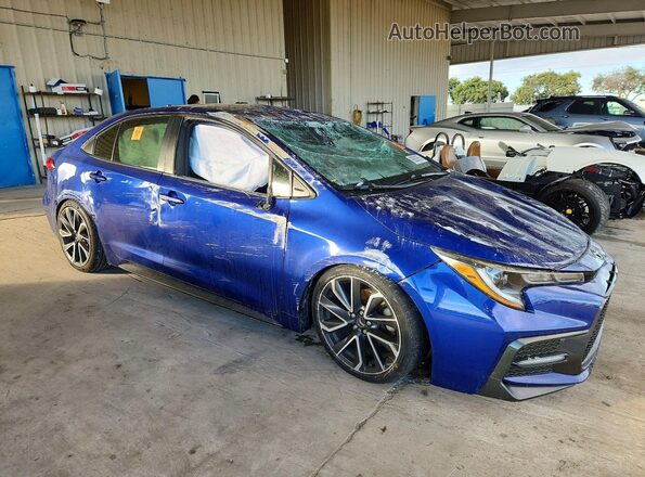 JTDS4MCE2MJ059837 2021 TOYOTA COROLLA Blue Delantero derecho