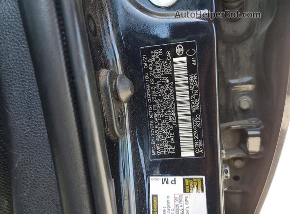 JTDS4MCE2MJ078016 2021 TOYOTA COROLLA Black Вид наклейки з VIN-кодом