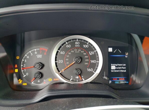 JTDS4MCE2NJ098736 2022 TOYOTA COROLLA Black Widok zestawu wskaźników