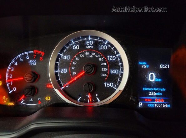 JTDS4MCE3MJ064674 2021 TOYOTA COROLLA Blue Вид щитка приладів
