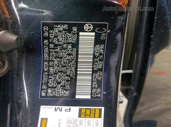 JTDS4MCE5MJ056866 2021 TOYOTA COROLLA Black Շարժիչի բաժամունքի տեսք