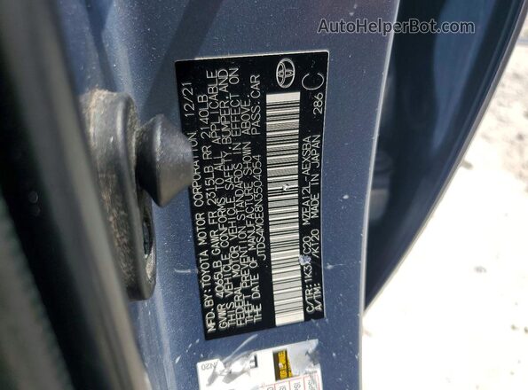 JTDS4MCE8N3504054 2022 TOYOTA COROLLA Blue Engine compartment view
