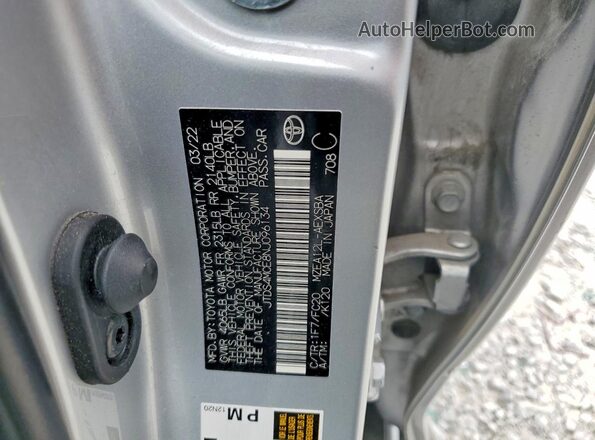 JTDS4MCE8NJ096134 2022 TOYOTA COROLLA Silver ძრავის განყოფილების ხედი