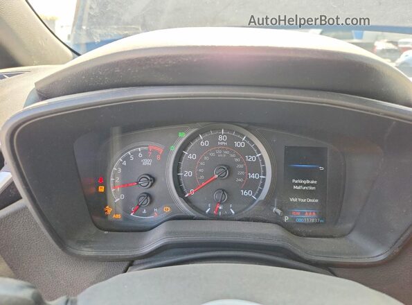 JTDS4RCE2LJ002341 2020 TOYOTA COROLLA Blue Vista del cuadro de instrumentos