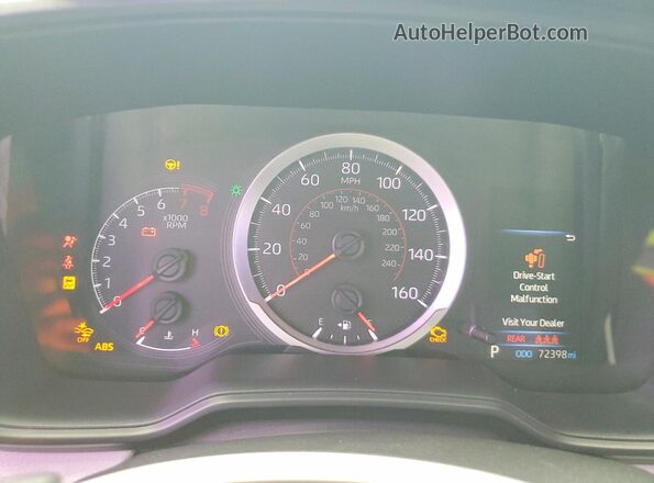 JTDS4RCE7LJ053141 2020 TOYOTA COROLLA Red Instrument cluster view