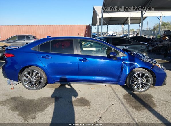 JTDS4RCEXLJ007710 2020 TOYOTA COROLLA Blue Rear interior view