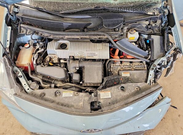 JTDZN3EUXGJ048633 2016 TOYOTA PRIUS Blue Widok wnętrza z tyłu