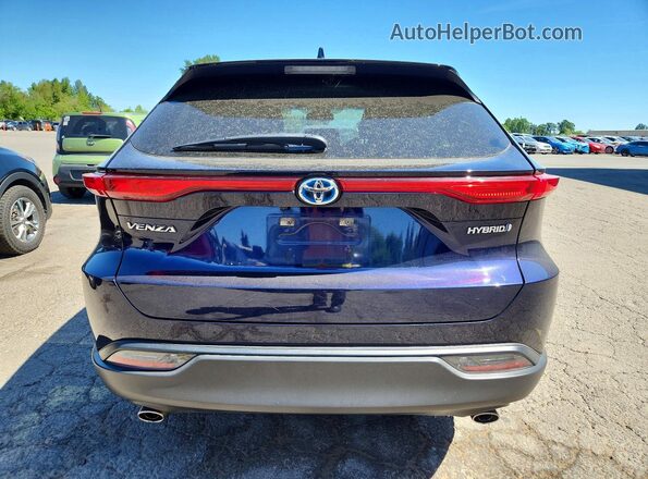 JTEAAAAH1NJ096696 2022 TOYOTA VENZA Blue უკანა ხედი