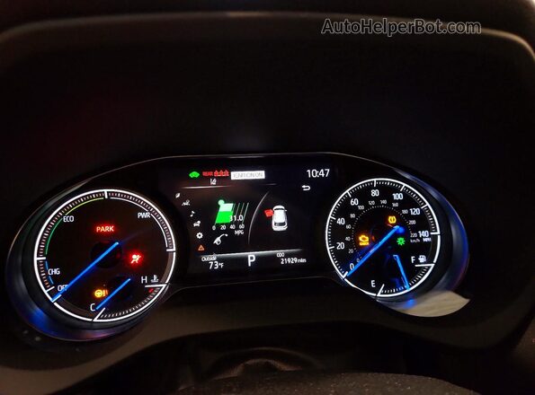 JTEAAAAH2MJ072485 2021 TOYOTA VENZA Blue Widok zestawu wskaźników