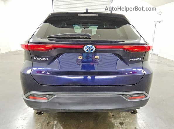 JTEAAAAH3MJ046980 2021 TOYOTA VENZA Blue Rear view