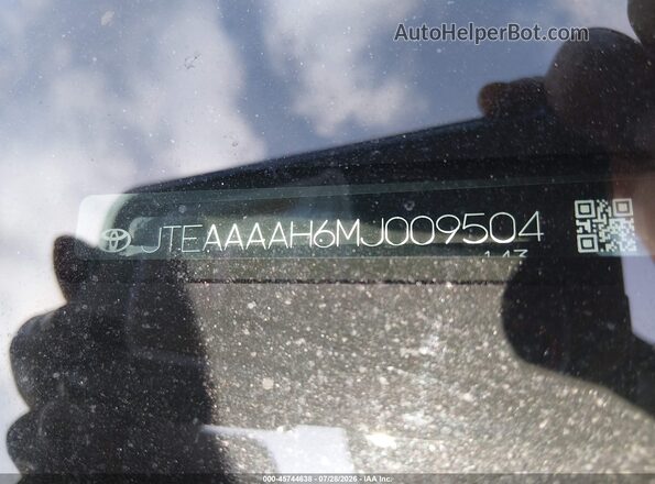 JTEAAAAH6MJ009504 2021 TOYOTA VENZA Silver Вид підкапотного простору