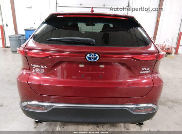 JTEAAAAH6NJ092708 2022 TOYOTA VENZA Красный 