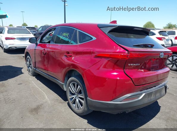 JTEAAAAH6NJ097973 2022 TOYOTA VENZA Red Rear left