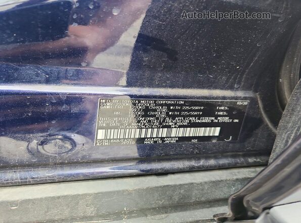 JTEAAAAH7MJ014677 2021 TOYOTA VENZA Blue Вид підкапотного простору