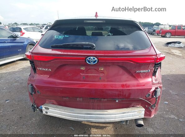JTEAAAAH9MJ023798 2021 TOYOTA VENZA Burgundy 