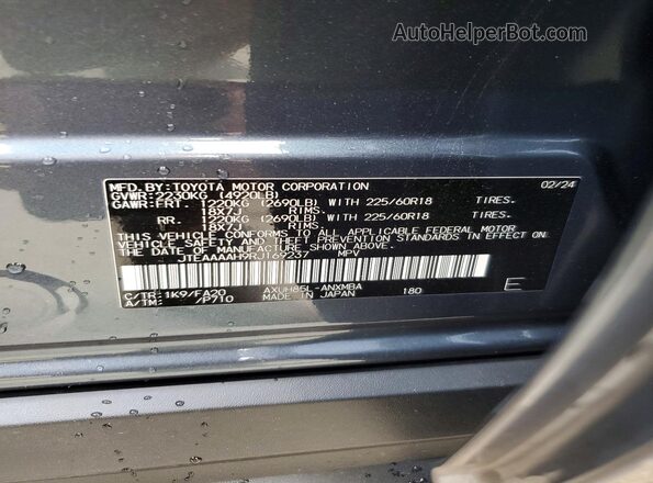 JTEAAAAH9RJ169237 2024 TOYOTA VENZA Blue Вид наклейки з VIN-кодом