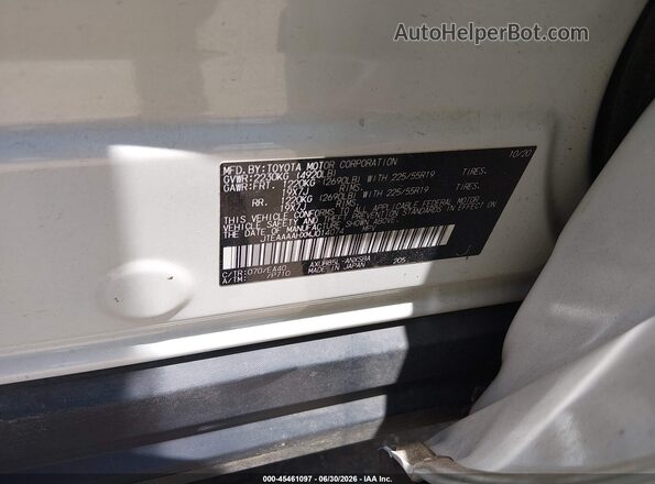 JTEAAAAHXMJ014074 2021 TOYOTA VENZA White Vista del compartimento del motor