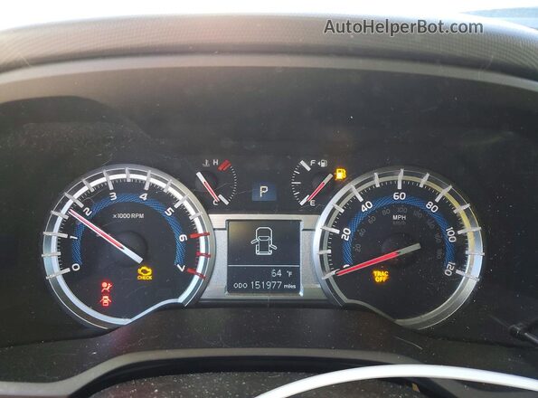 JTEBU5JR0K5633641 2019 TOYOTA 4RUNNER Black Widok zestawu wskaźników